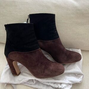 Miu Miu Suede Two-Tone Ankle Boots